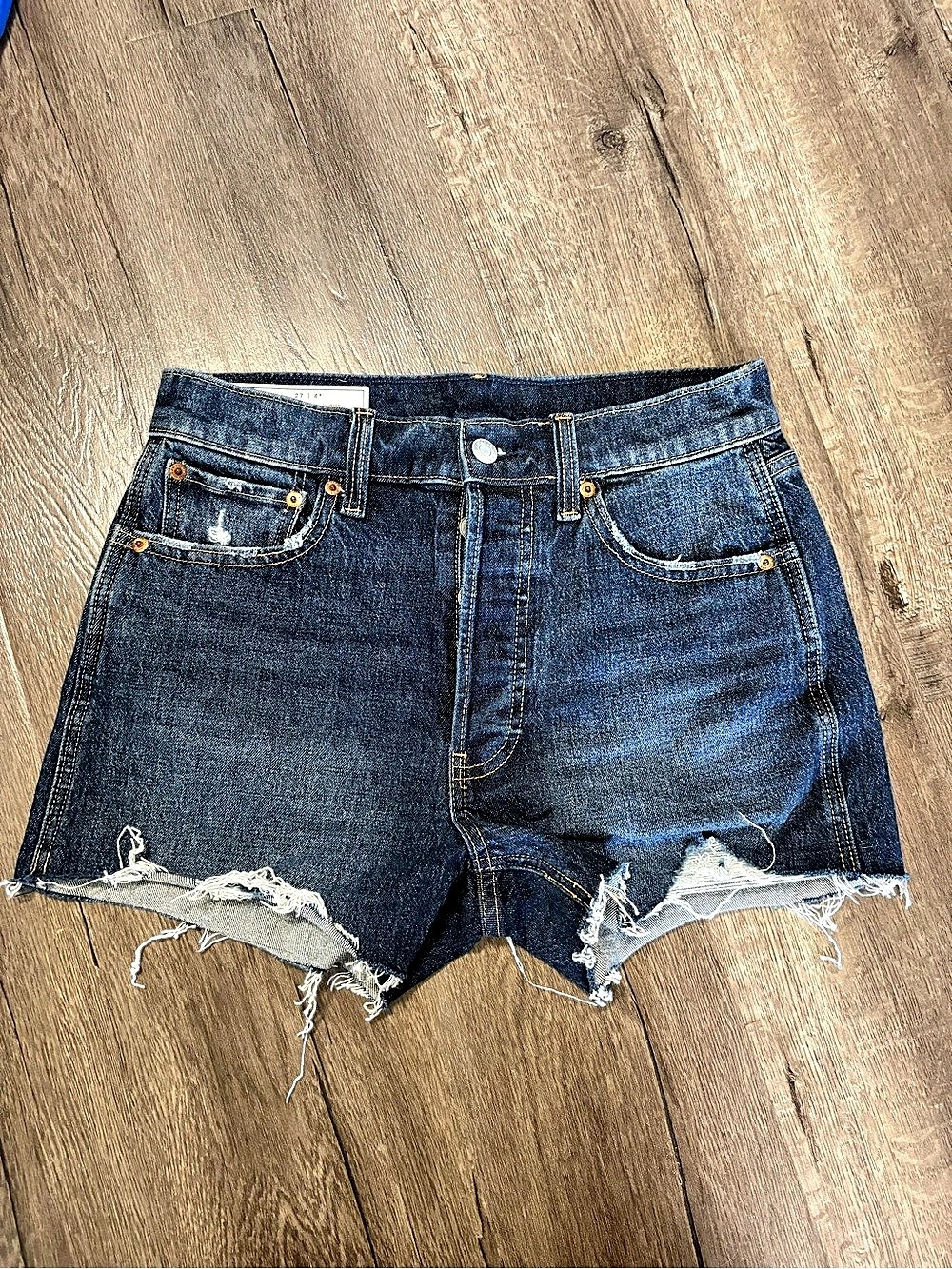 Gap High Rise Cheeky Short Denim Shorts Blue Waist 4